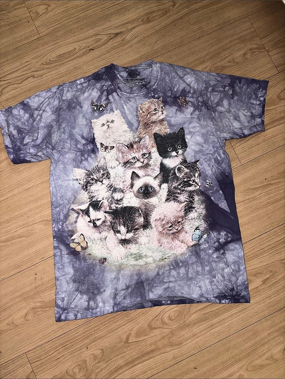The Mountain 10 Kittens Tie-Dye T-Shirt Purple XL